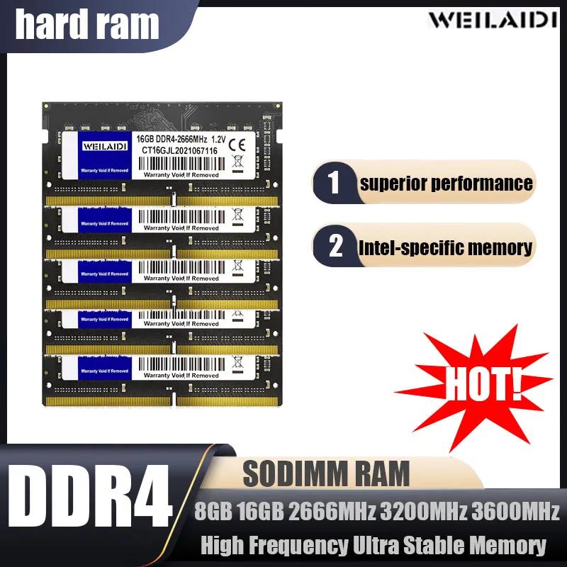 ü  DDR4 8GB 16GB 2666MHz 3200MHz 3600MHz Ʈ ޸,   ޸ SODIMM 1.2V RAM, 100   